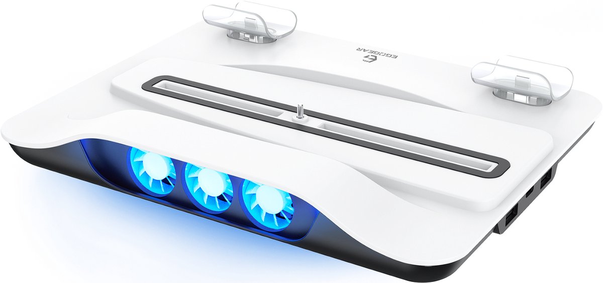 EgoGear - Oplaadstation Geschikt voor PS5 met Koeling - Oplader Playstation 5 Controllers - USB-C