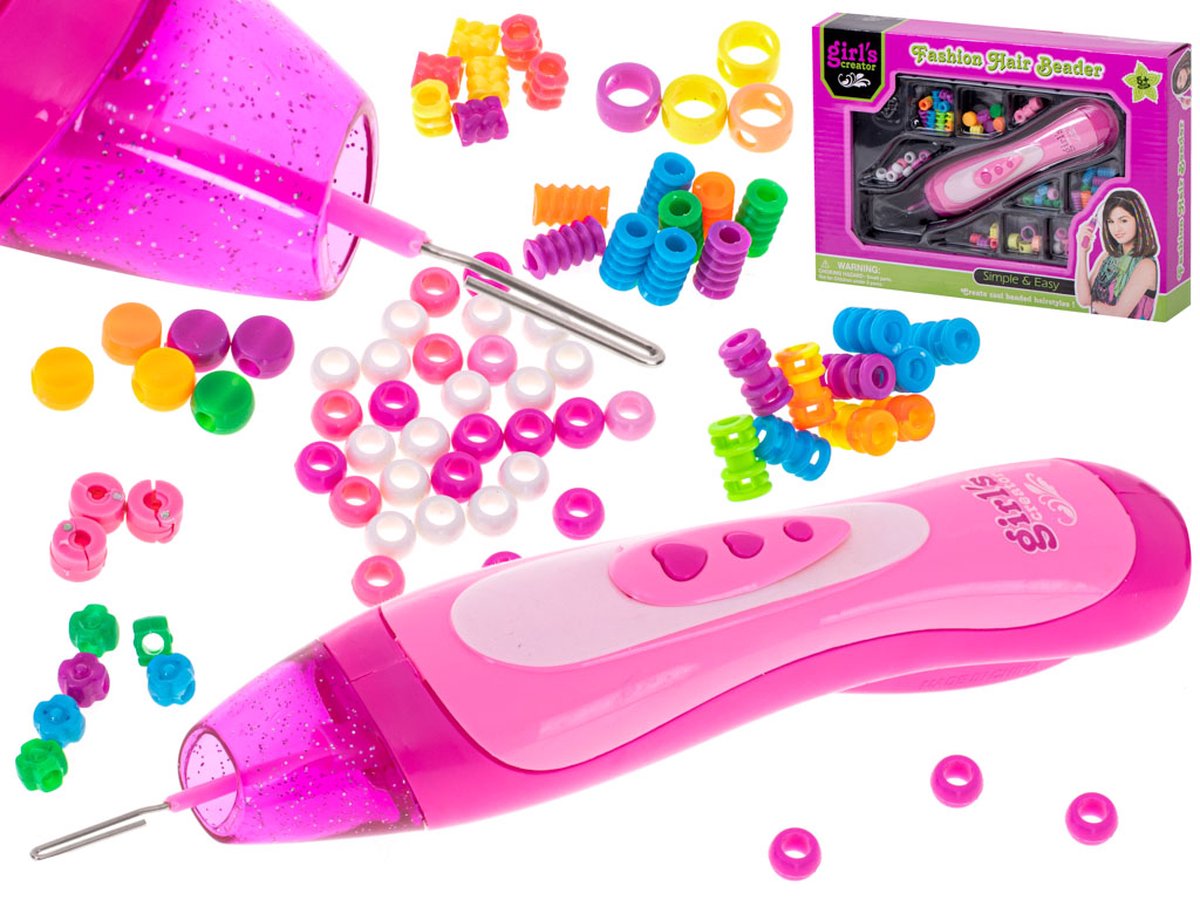 Playos® - Haarvlechter - Roze - Kinderen - Haarkraal Vlechter - Hair Braider - Vlecht Hulpstuk - Vlechter - Speelgoed - Haar Vlechter Machine -