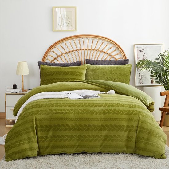 Lanqinglv Winterbeddengoed, 155 x 220 cm, flanel, donkergroen, fluweelzacht pluche, effen dekbedovertrek met ritssluiting en 1 kussensloop 80 x 80 cm Lanqinglv Winterbeddengoed, 155 x 220 cm, flanel, donkergroen, fluweelzacht pluche, effen dekbedovertrek met ritssluiting en 1 kussensloop 80 x 80 cm