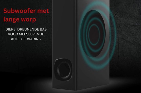 Soundbar met subwoofer - Met afstandsbediening - soundbars voor tv / computer / ultrabrede monitoren - Bluetooth/optische ingang/TV ARC/AUX-in — afbeelding 3