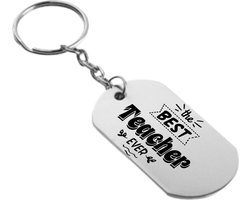 Akyol - de beste leraar ever sleutelhanger - Leraar - docenten leerkrachten leraren - cadeau - 54 x 29mm