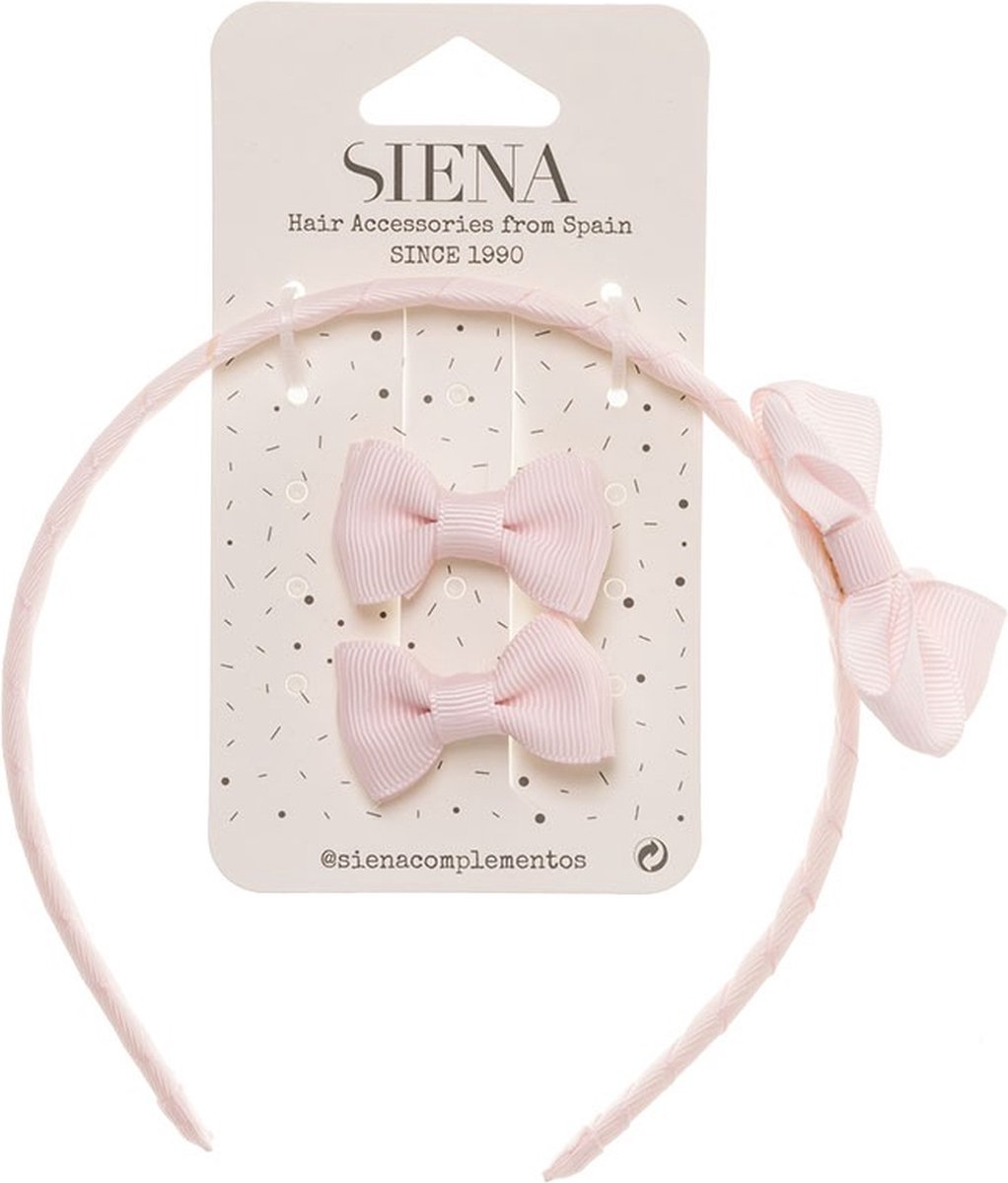 Siena Haarclips/Haarband Set | Grosgrain | Licht Roze | 7439