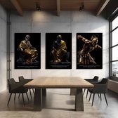The Stoic Resilience Bundle - King Leonidas of Sparta - Seneca - Zeno of Citium - Canvas | 60 x 90 cm | Stoic | Motivatie | Quote | Stoicism | Filosofie | Discipline | Masculinity | Woonkamer | Kantoor | Wanddecoratie | Wall Art