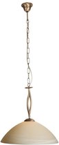Steinhauer Capri - Lampe à suspension - 1 lumière - Bronze - Verre albâtre crème