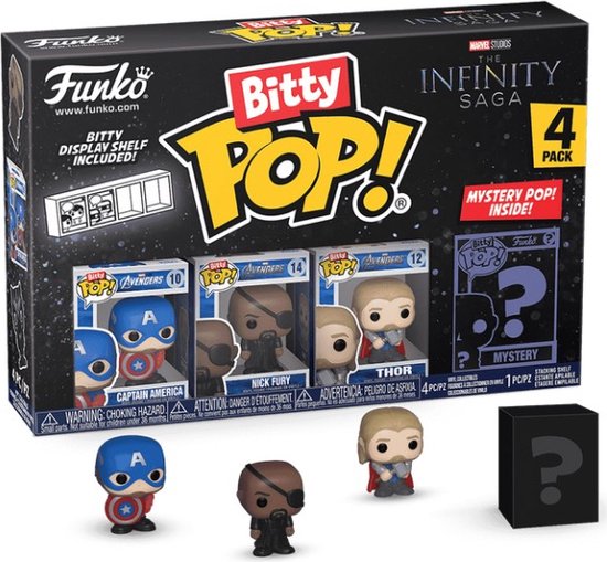 Funko Captain America, Nick Fury, Thor and mystery chase - Funko Bitty Pop!  - The