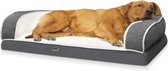 orthopedisch hondenbed voor grote honden, wasbaar, afneembaar, ergonomische hondenmand, hondensofa met traagschuim, antislip hondenmat, hondenbed in de maat 101 x 66 x 20 cm, hondenbank grijs