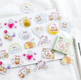 Kawaii Baby Eend, Muis, Hond en Beer Cartoon Stickers - Set van 45 - Planner Agenda Stickers - Scrapbookdecoraties - Bujo Stickers - Geschikt voor Volwassenen en Kinderen