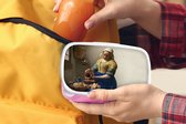 Lunch box Rose - Lunch box - Boîte à pain - La laitière - Art - Maîtres anciens - Vermeer - 18x12x6 cm - Enfants - Fille