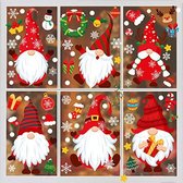 UMIPUBO Kerst Raamstickers Herbruikbare Kerst Raamdecoraties Gonk Kerst Raam Klampt Kerst Gnome Staic Window Stickers Decals voor Xmas Window Display (A: 9 vellen (104 stuks))