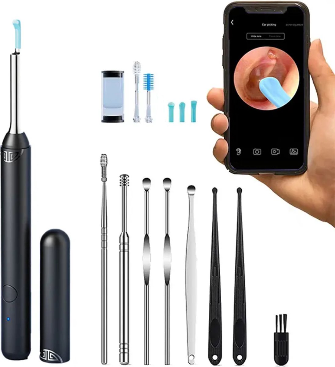 Outil d'oreille Otoscope, dissolvant de cérumen C3, kit d'outils