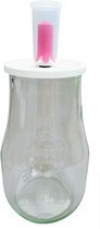Kefirshop - Grote Weck- en fermentatiepot met driedelig waterslot, maat XL: 2,7 liter