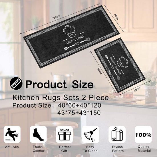 Koning van het Woud Tijger Zachte Keukenloper Anti-Vermoeidheid Keukenloper Waterdicht Antislip Loperset Bedside Loper Absorberend Tapijt voor Keuken kopen vanaf een prijs van 1.27
