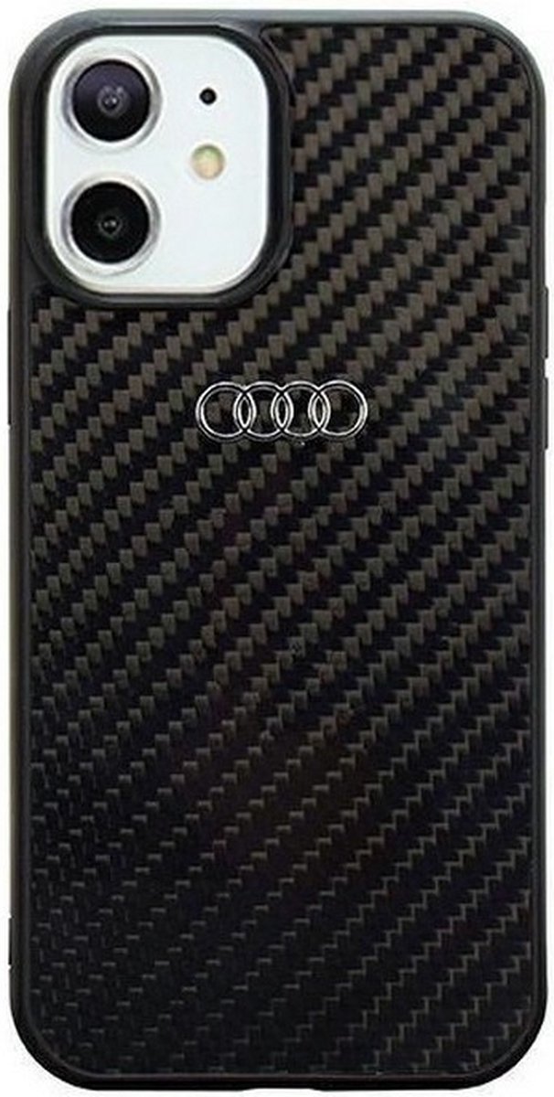 Audi Carbon Fiber Back Case - Geschikt voor Apple iPhone 11/XR (6.1
