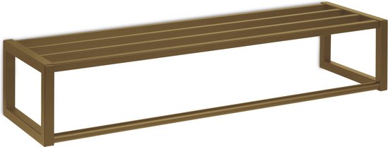 LIROdesign kapstok wandkapstok goud - muur/wandkapstok - metalen kapstok - hangende kapstok - 100cm