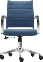 Chaise de bureau Cádiz Jeans- Blauw - Tissu