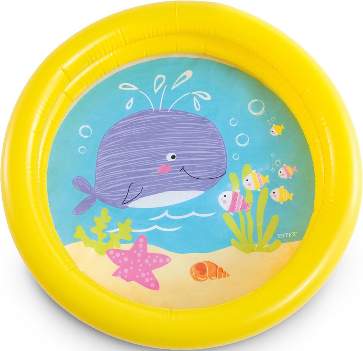Intex kinder opblaas zwembad - geel - 61 cm - voor dreumesen/peuters