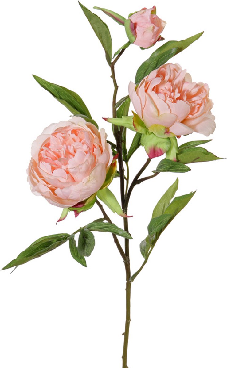 Topart Kunstbloem pioenroos Spring Dream - licht roze - 73 cm - kunststof