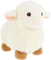 Keel Toys pluche schaap/lammetje knuffeldier - wit - lopend - 25 cm - Luxe Eco kwaliteit knuffels