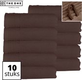 The One Towelling Classic Handdoeken - 50 x 100 cm - 10 Stuks - Voordeelverpakking - Hoge vochtopname - 100% Gekamd katoen - Taupe
