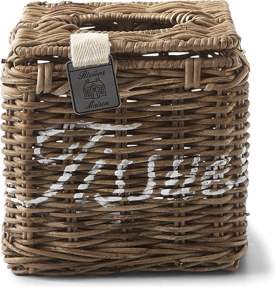 Housse Boîte à Mouchoirs En Rotin 14x14x14cm - Design Rustique Et Élégant