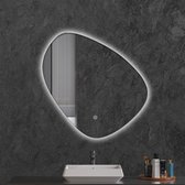 LOMAZOO Spiegel met Verlichting - Badkamer Spiegel - Badkamerspiegel met Verlichting - Spiegel met licht - LED - 80 x 80 cm - Ovaal [ZÜRICH]