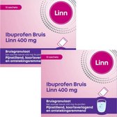 Linn Ibuprofen Bruisgranulaat 400mg - 2 x 10 stuks