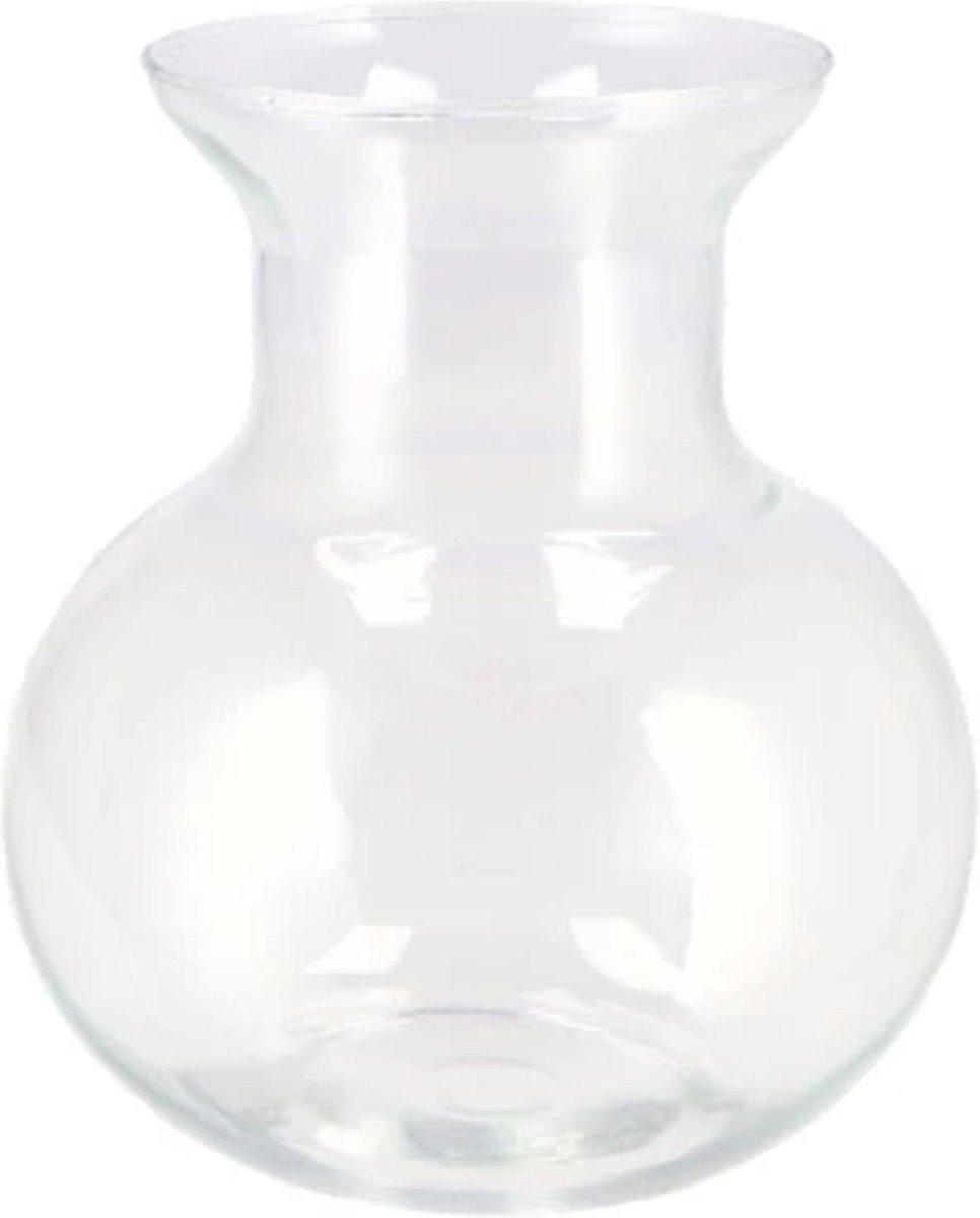 DK Design Bloemenvaas Mira - bol vaas model - transparant glas - 25 x 27 cm - boeketvazen