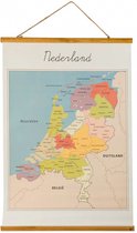 Vintage Landkaart Poster Nederland - 50 x 70 cm
