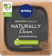 x12 NIVEA Naturally Clean Face Bar Zuiverende Scrub 75 gr