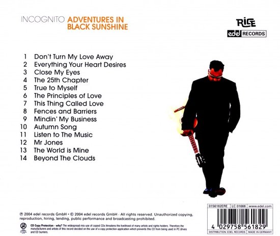 Incognito: Adventures In Black Sunshine [CD]