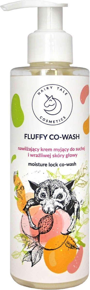 Fluffy Co-Wash vochtinbrengende reinigingscrème voor de droge en gevoelige hoofdhuid 200ml