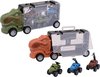 Camion de stockage John Toy Dino avec trois voitures dinosaures, 2 assorties
