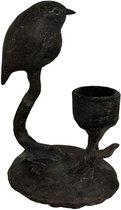 Kandelaar - Candle Art - Birdt - Black 7x8x13cm