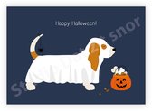 Kaart | Basset Hound Eddie Happy Halloween!