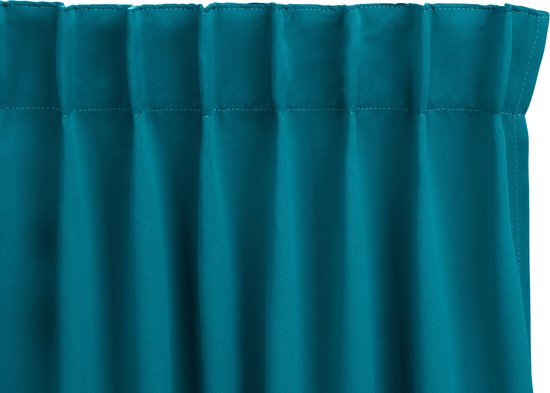 LIFA LIVING Rideau Occultant Avec Crochets Bleu, Rideau Opaque Fenêtre 100 % Polyester, Rideau Isolant Anti Lumière pour Chambre et Salon, 150 x 250 cm