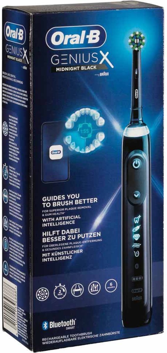 Oral-B Genius X - Special Editie - Zwart - Elektrische Tandenborstel - 1 Handvat en 1 opzetborstel - Oral B