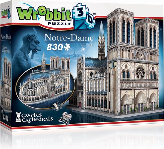 Puzzle 3D Wrebbit - Notre Dame (830) | bol