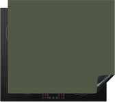 KitchenYeah® Inductie beschermer 60x52 cm - Groen - Effen kleur - Olijfgroen - Kookplaataccessoires - Afdekplaat voor kookplaat - Inductiebeschermer - Inductiemat - Inductieplaat mat