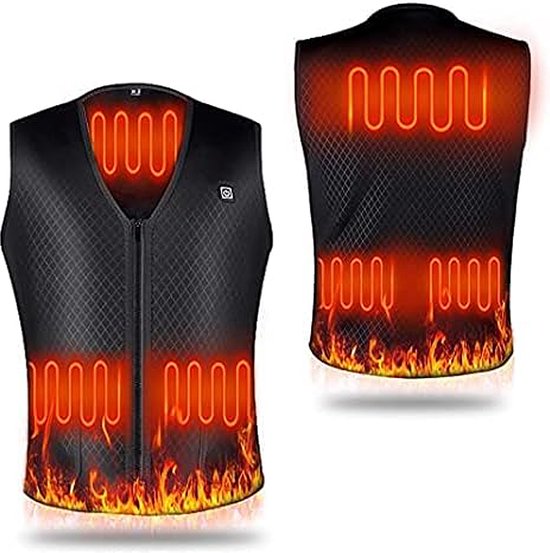 PROSmart Verwarmbaar Vest Lichtgewicht Fleece Verwarmd Vest met USB-Accu, Unisex (Grijs, S PROSmart Verwarmbaar Vest Lichtgewicht Fleece Verwarmd Vest met USB-Accu, Unisex (Grijs, S