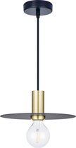 LETT® SALO Hanglamp - Ø 25 cm - E27 - Zwart / Goud Messing
