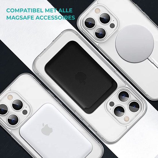 ShieldCase adapté pour iPhone 14 Pro Max coque transparente Aimant compatible + Protecteur d'écran ShieldCase - Verre de protection Protection iPhone - Coque de protection iPhone + Protecteur d'écran