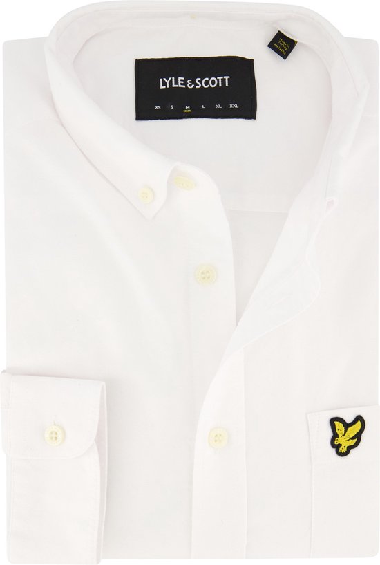 Lyle and Scott - Chemise Wit - Taille L - Coupe regular