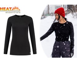 Thermo Ondergoed Dames ThermoShirt Dames Zwart S