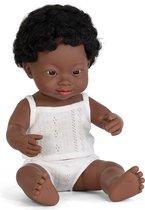 Miniland Babypop Afrikaanse jongen Down 38cm