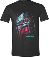 PCMerch Star Wars - The Mandalorian Reflection Heren T-shirt - L - Zwart