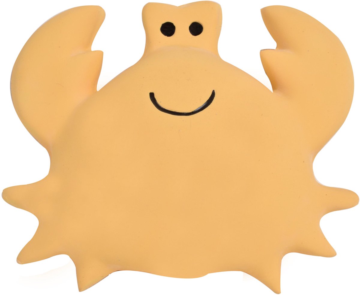 TIKIRI Mijn Eerste Oceaandiertje - Krab - Natuurlijk Rubber - Met Belletje - 0 Jaar