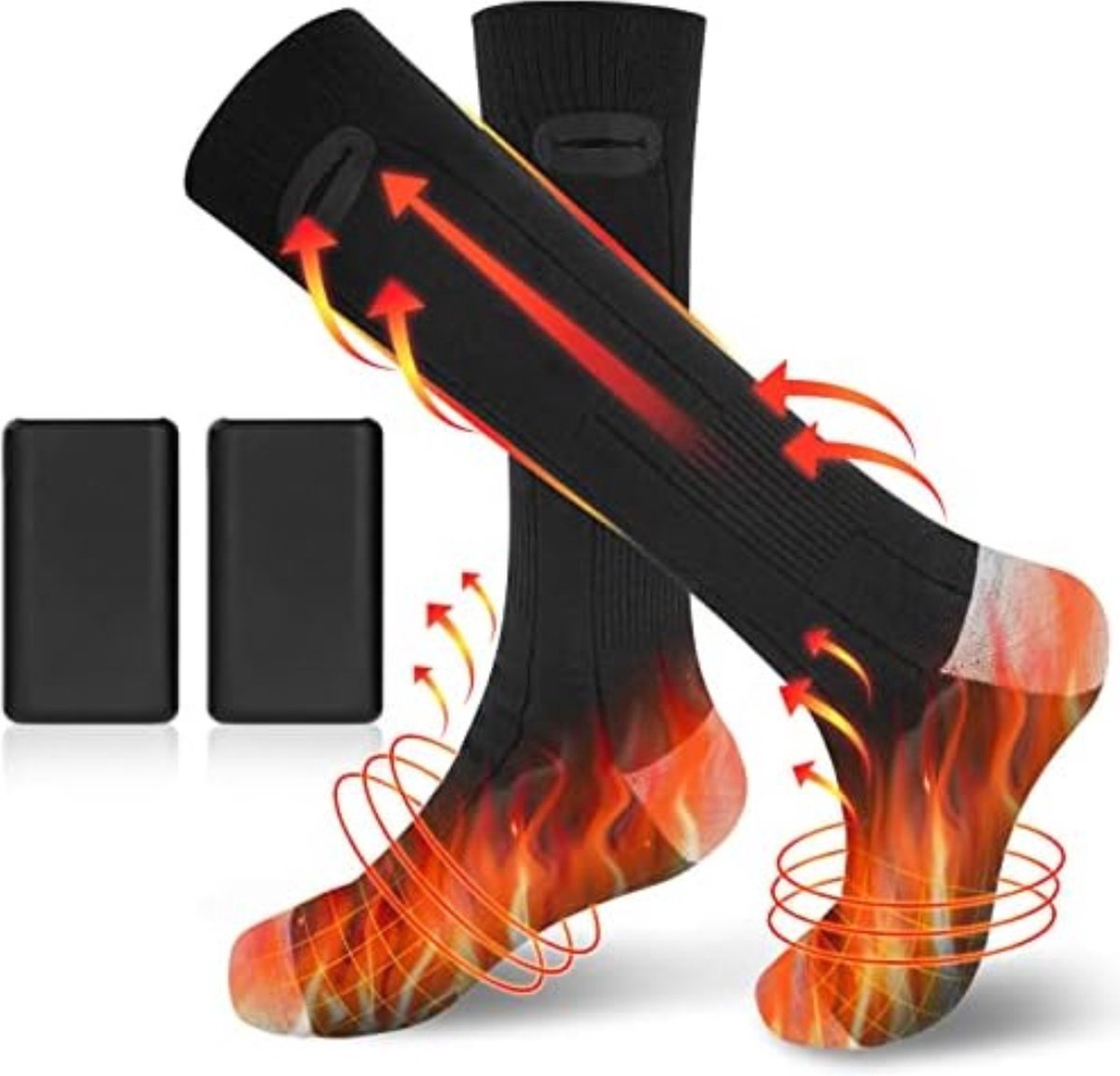 Chaussette Chauffante, 5000mAh Chaussettes Chaudes lavables à