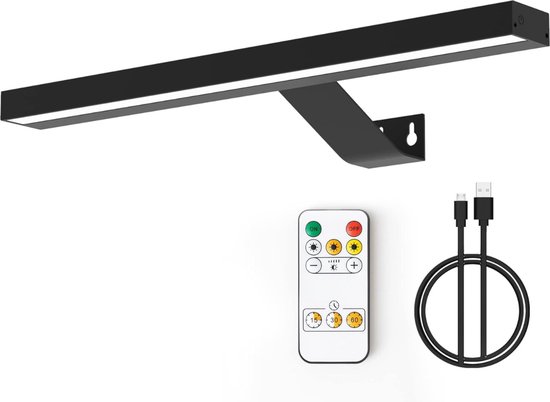 Draadloze Fotolamp - met afstandsbediening, fotolamp met afstandsbediening, 16 inch, oplaadbare dartverlichting, schilderlamp met 3 verlichtingsmodi voor schilderkunst, volledig metaal [Energieklasse A+]