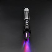 Raddsaber Star Wars Sabre laser NEOPIXEL "Revolt" - Argent - Sabre laser en acier - 11 couleurs (RVB) Lumière 50 Watt - 16 effets sonores et 20 effets lumineux - Flash on clash - Son d'onde