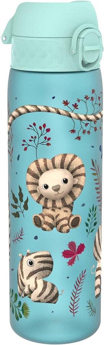 Gourde pour enfants Blauw Animals ion8 - Gourde fine étanche sans